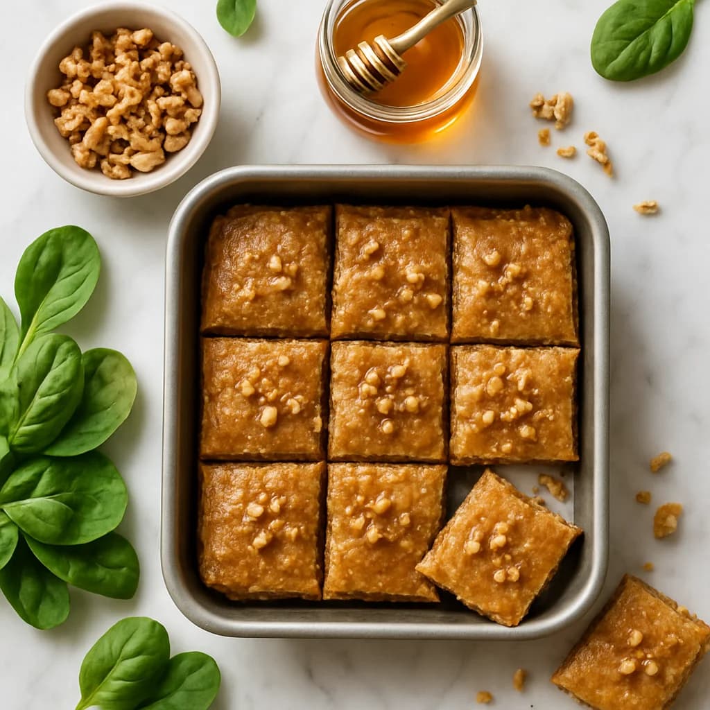 Healthy Baklava Recipe with Honey, Walnuts and Spelt Phyllo