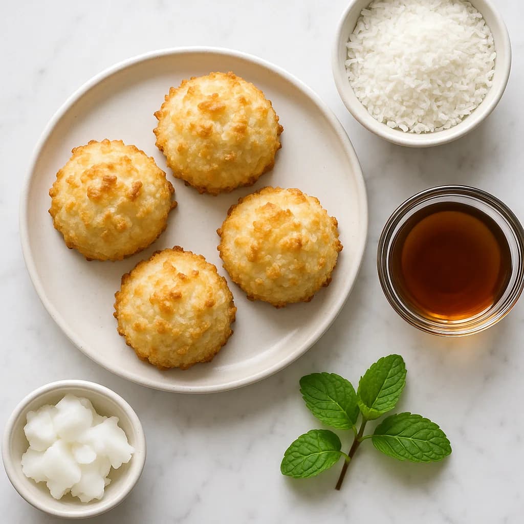 4 Ingredient Coconut Macaroons Dairy Free (Chewy, Light and Naturally Sweet)