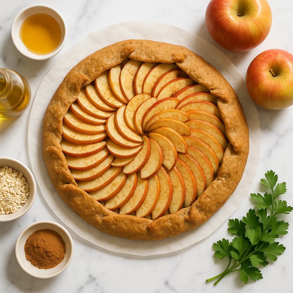 Easy French Style Apple Galette Recipe with Whole Wheat Crust