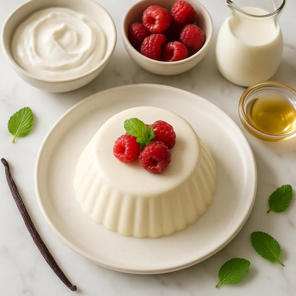 Authentic Italian Panna Cotta Light Recipe with Vanilla and Greek Yogurt