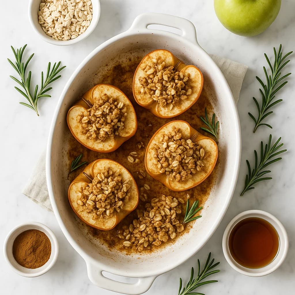 Baked Cinnamon Apples: A Healthy Dessert with Oat Crumble and Maple