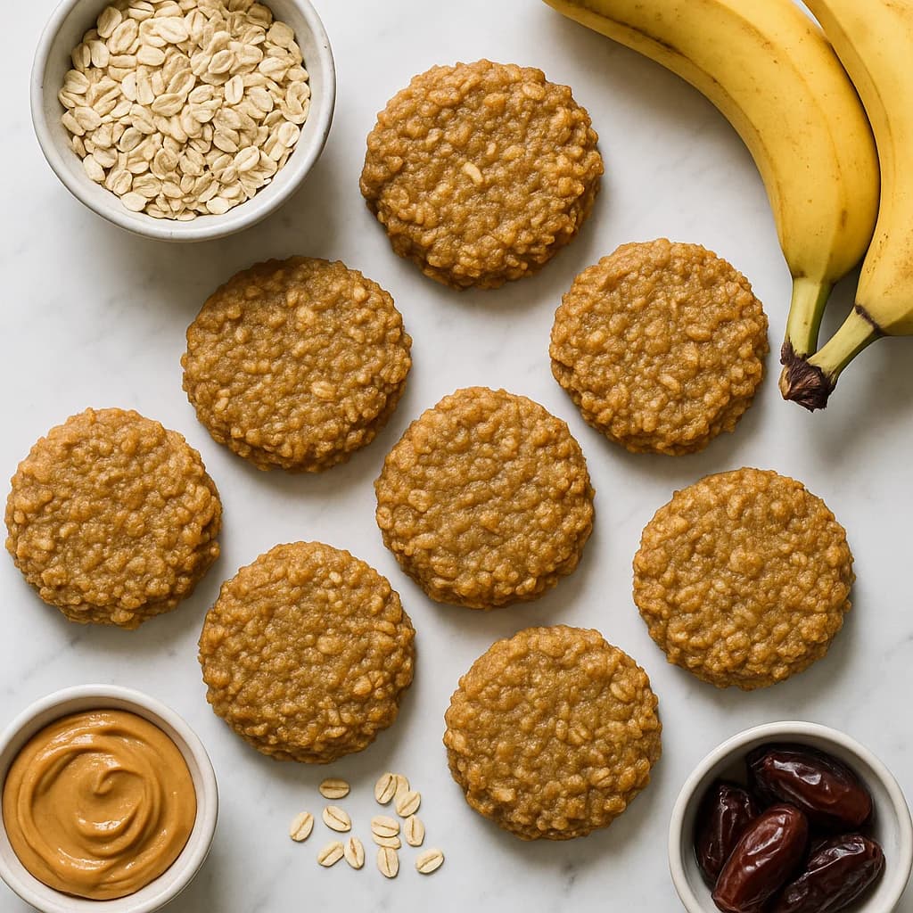 Banana Oat Cookies No Sugar No Flour (5 Ingredients, Naturally Sweet)