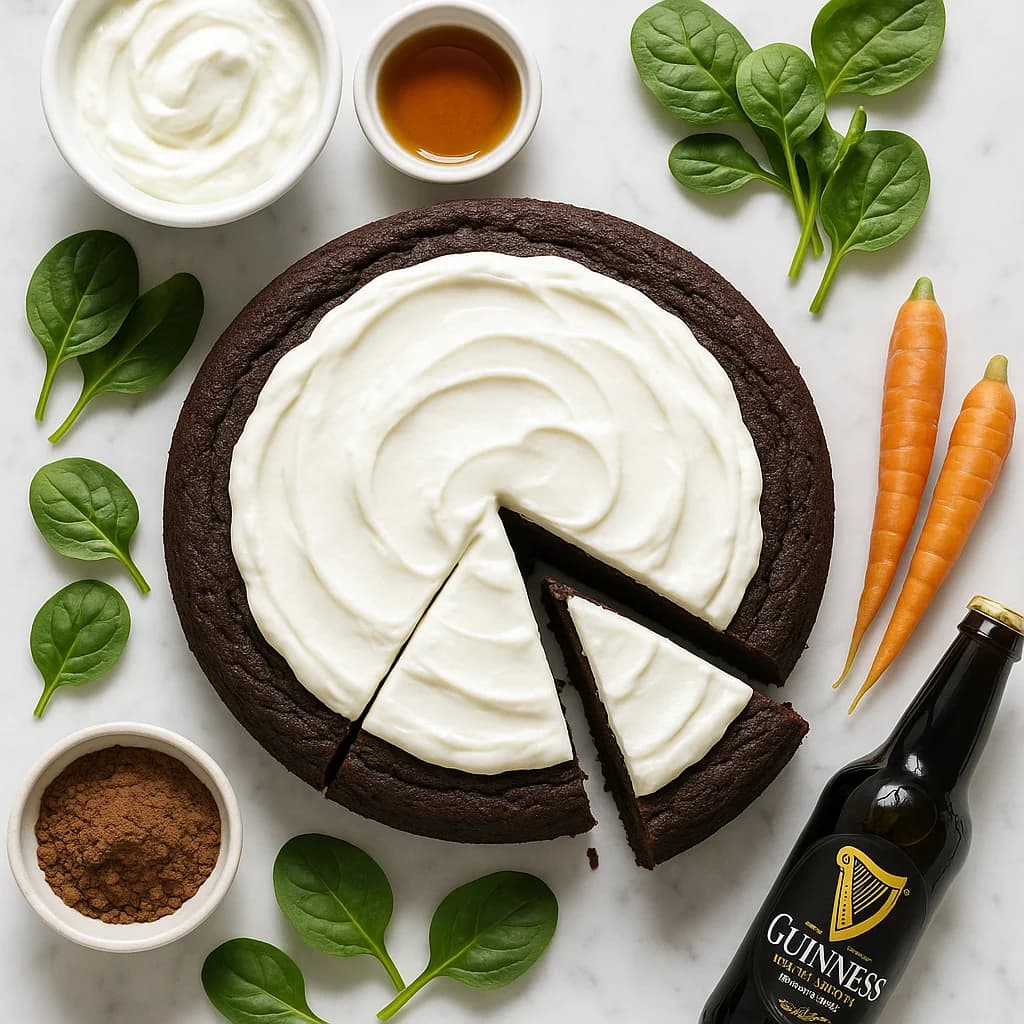 Healthy Chocolate Guinness Cake Recipe with Greek Yogurt Frosting