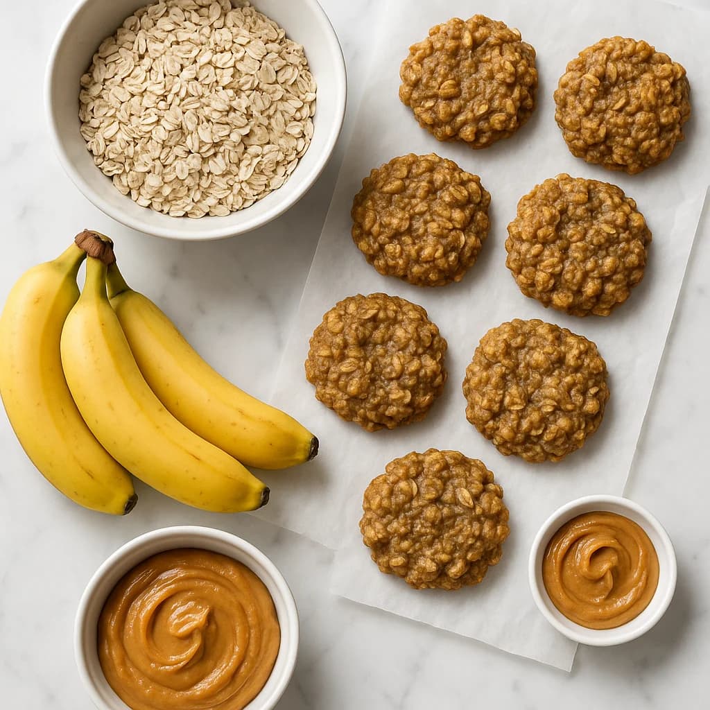 Dairy Free Banana Oat Cookies Three Ingredient (Ready in 15 Minutes)
