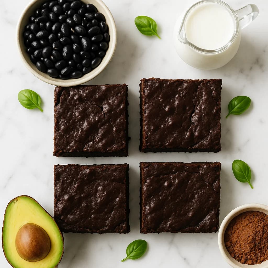 Fudgy Dairy Free Chocolate Fudge Brownies with Black Beans