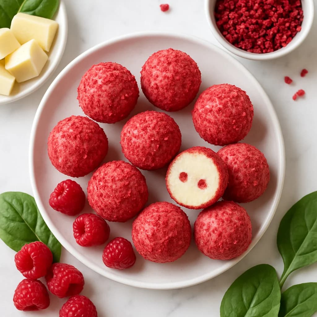 Easter White Chocolate Raspberry Truffles Keto (Sugar-Free & Creamy)