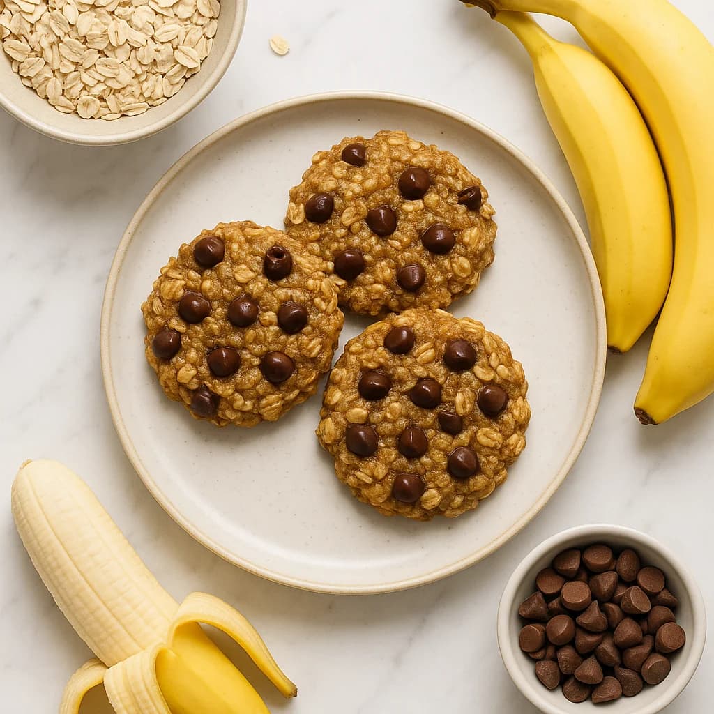 Easy Desserts with Few Ingredients: 3-Ingredient Banana Oat Cookies