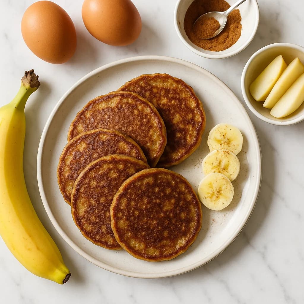 Flourless Banana Pancakes with Eggs and Cinnamon (3-Ingredient Healthy Stack)