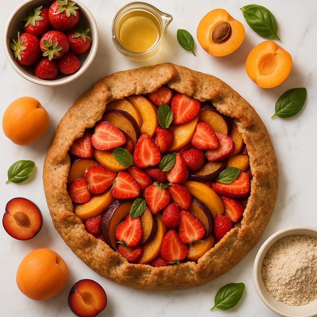Rustic French Fruit Galette with Whole Wheat Spelt Crust