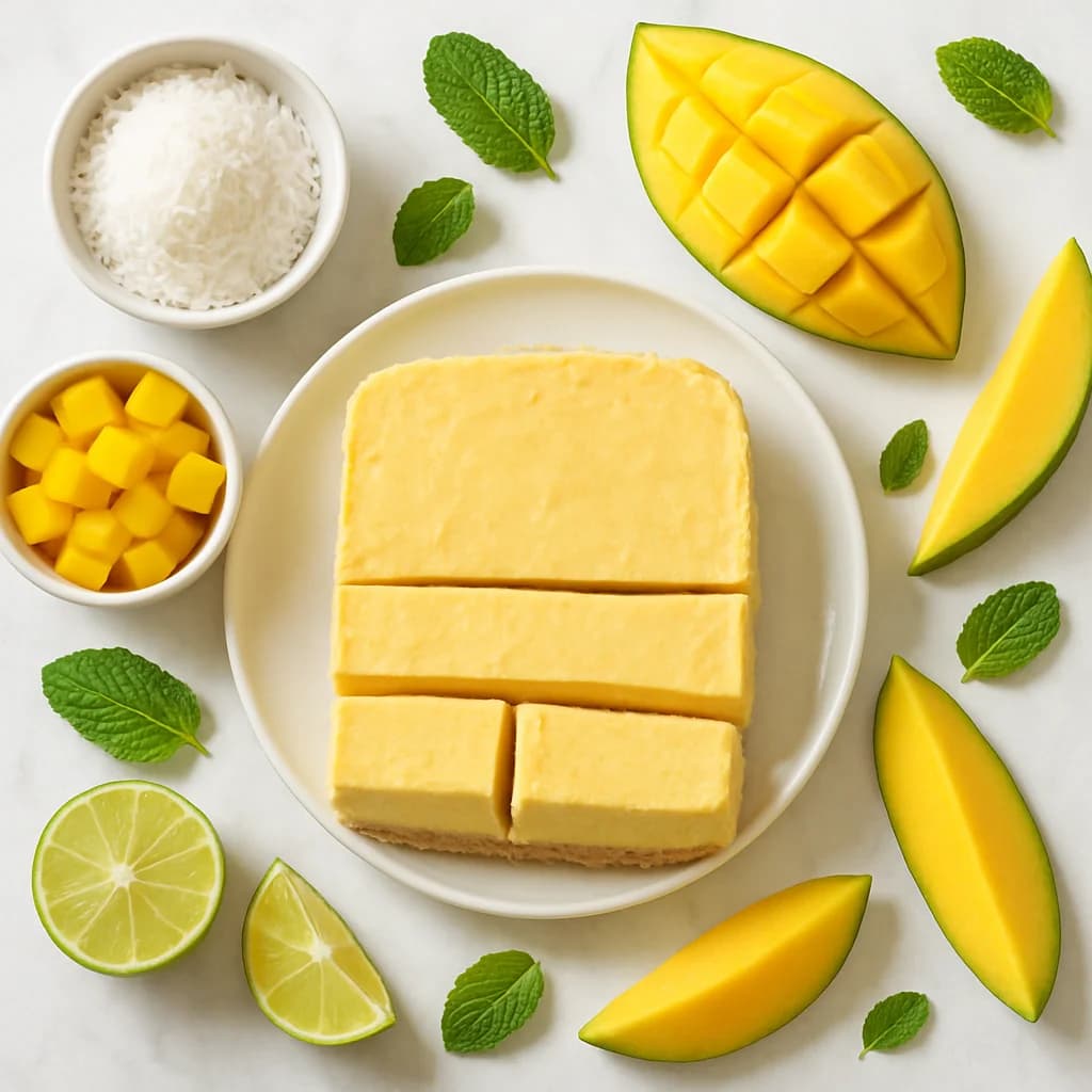 Frozen Mango Cream Dessert No Bake (Lighter, Tropical and Dairy Free)