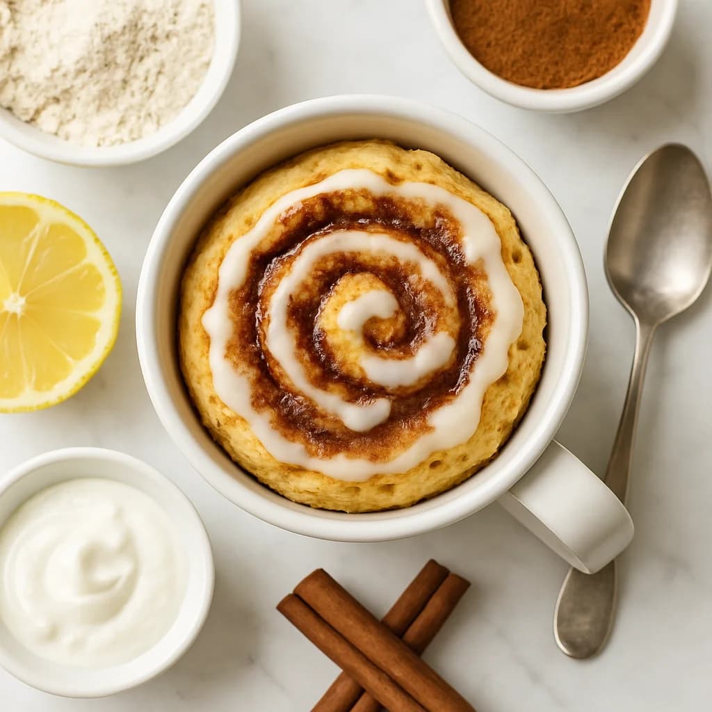 Gluten Free Cinnamon Roll Mug Cake (Ready in 5 Minutes!)