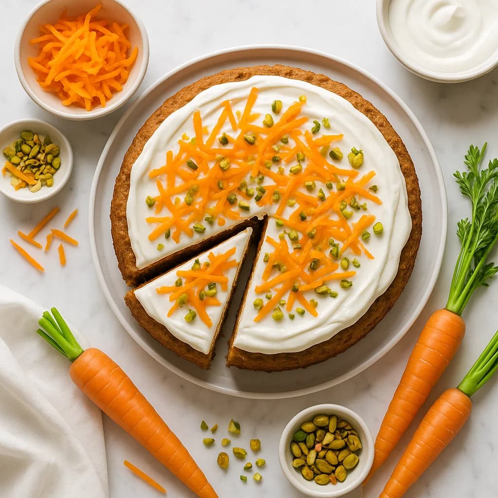 Gluten Free Easter Carrot Cake with Light Yogurt Frosting