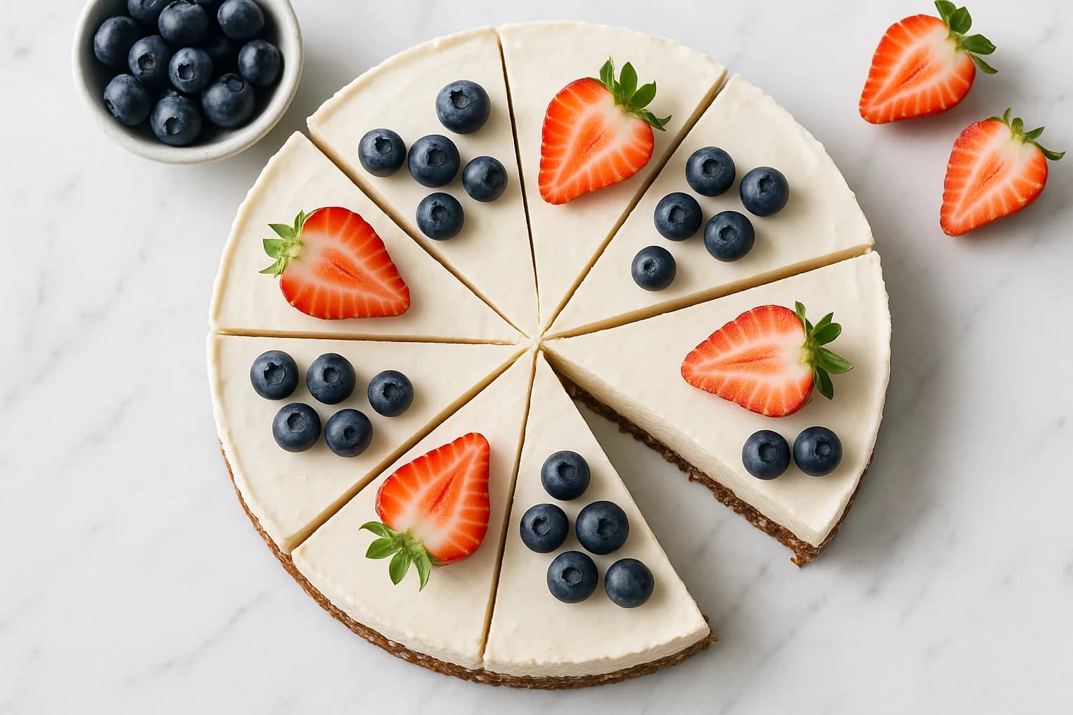 Lightened-Up Gluten Free No Bake Cheesecake with Almond Date Crust