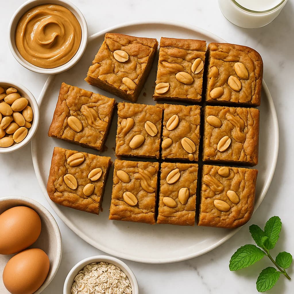 Gluten Free Peanut Butter Blondies (Fudgy, High-Protein & Naturally Sweetened)