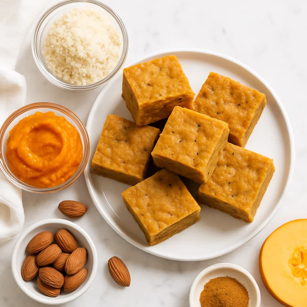 Fudgy Gluten Free Pumpkin Blondies with Almond Flour