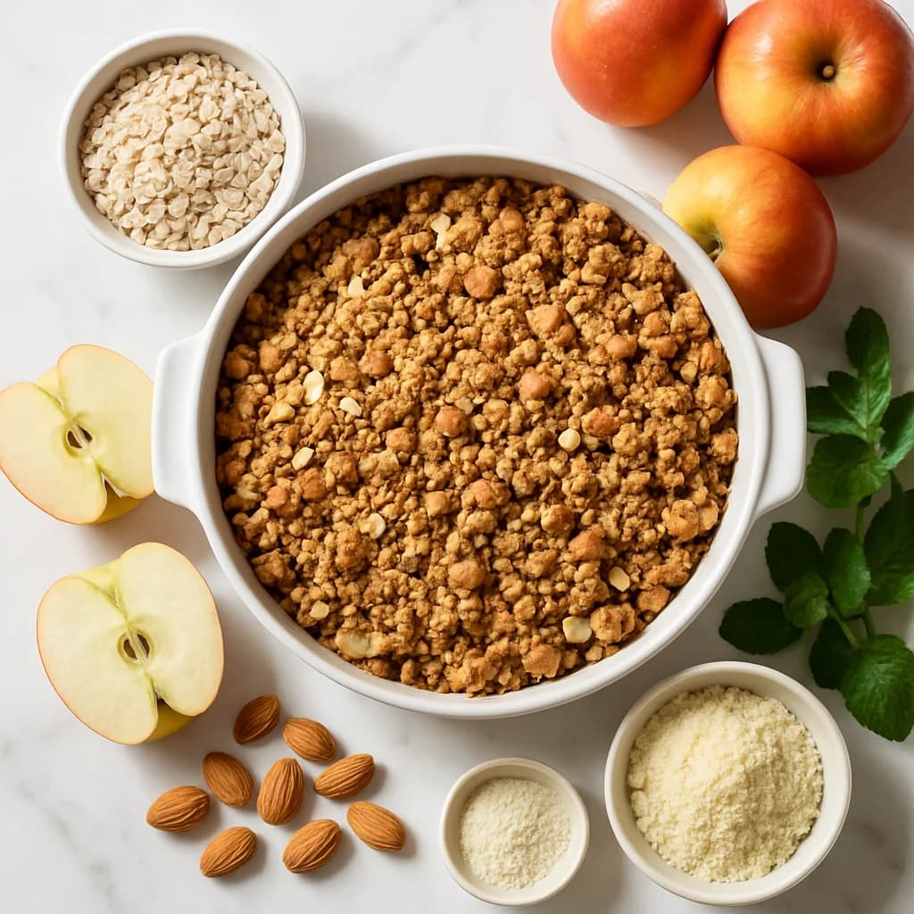 Healthy Apple Crumble Gluten Free with Oats and Almond Flour