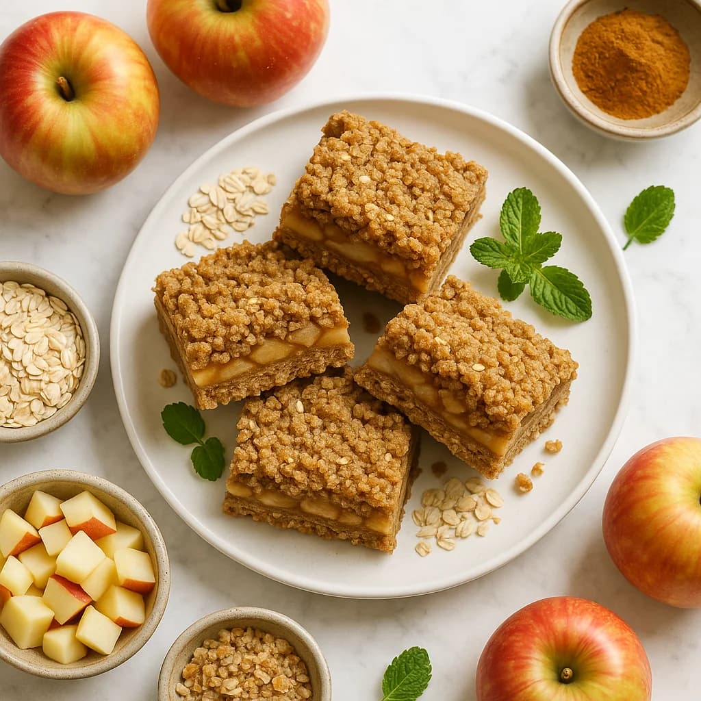 Spiced Apple and Oat Crumble Bars: Healthy Apple Dessert Recipes Clean Eating Loves
