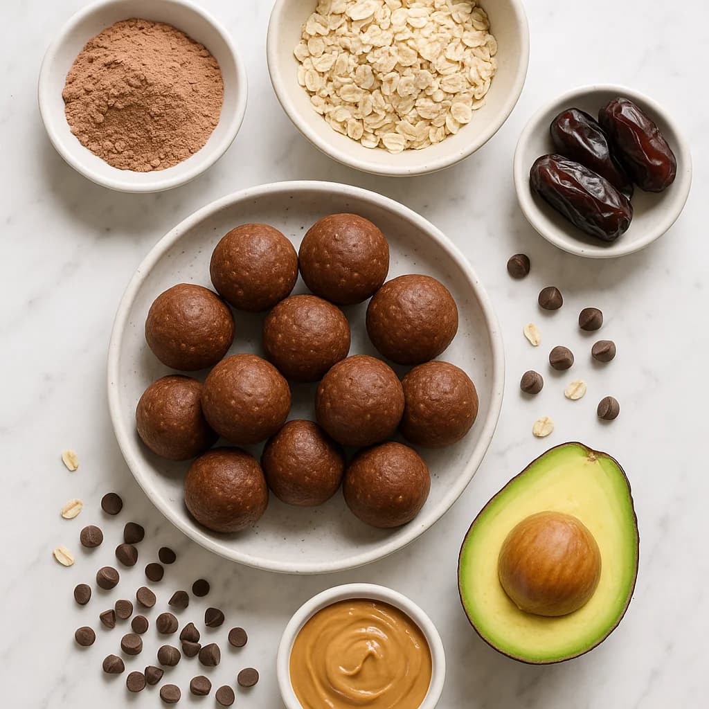 Healthy Chocolate Protein Balls No Bake (5 Ingredients, 10 Minutes)