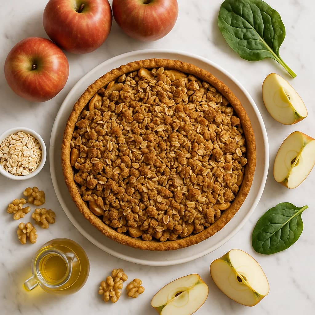 Healthy Dutch Apple Pie with Oat Crumble Topping