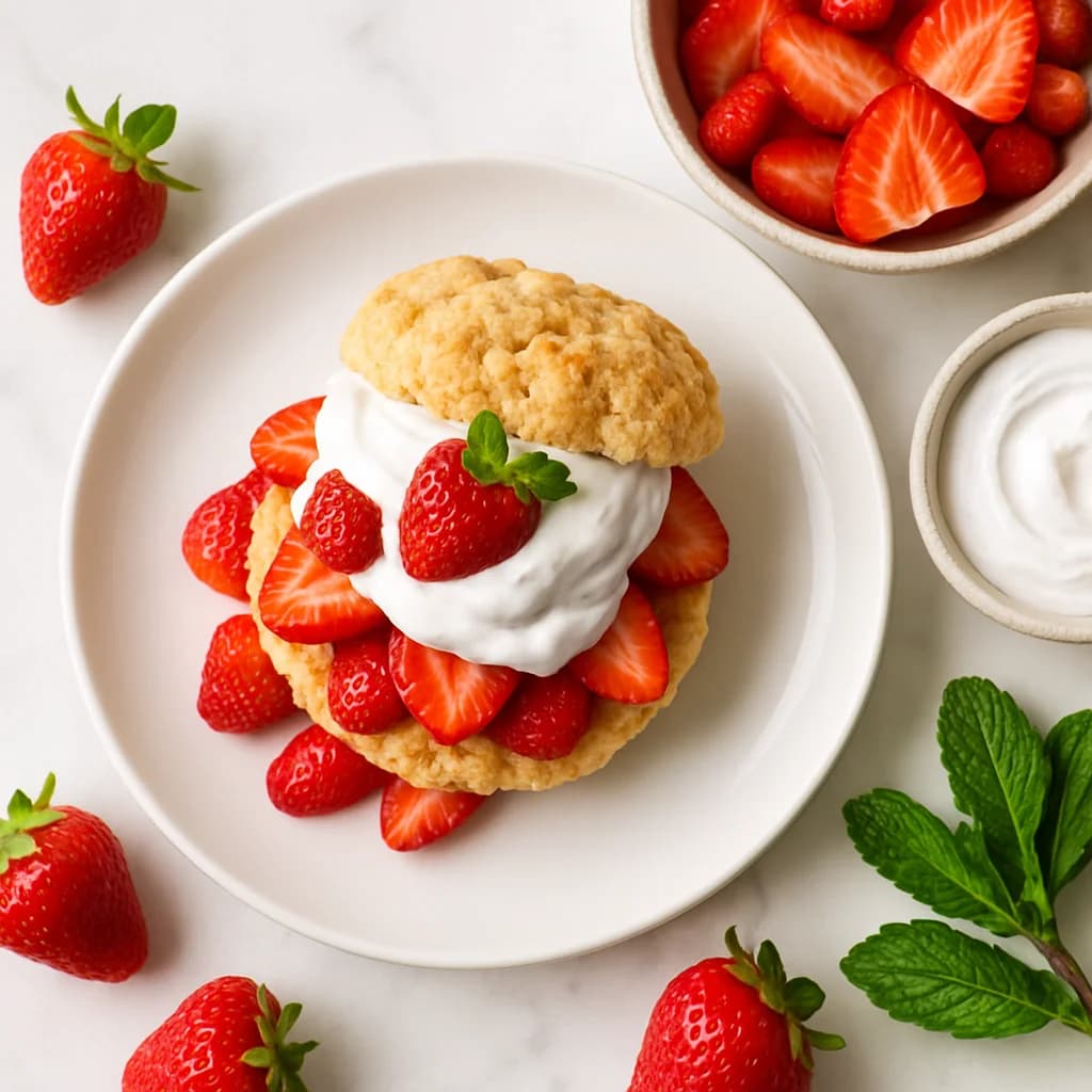 Healthy Strawberry Shortcake Paleo Dairy Free with Coconut Cream