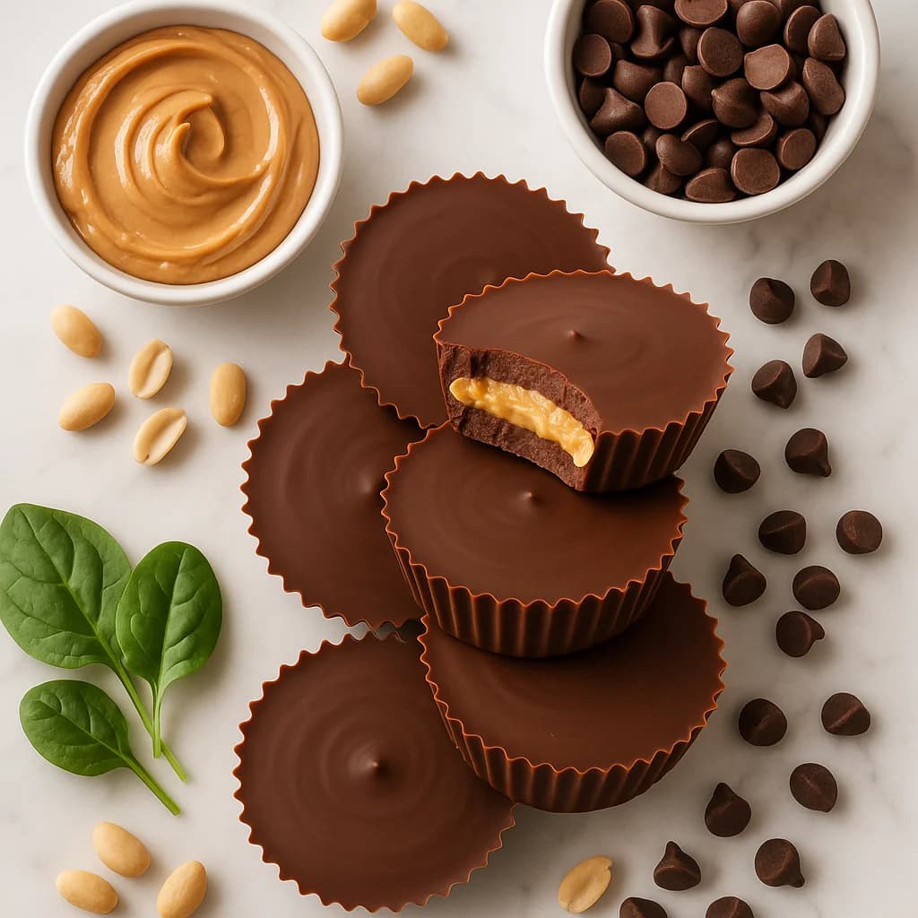 High Protein Chocolate Peanut Butter Cups (Healthy & No-Bake)