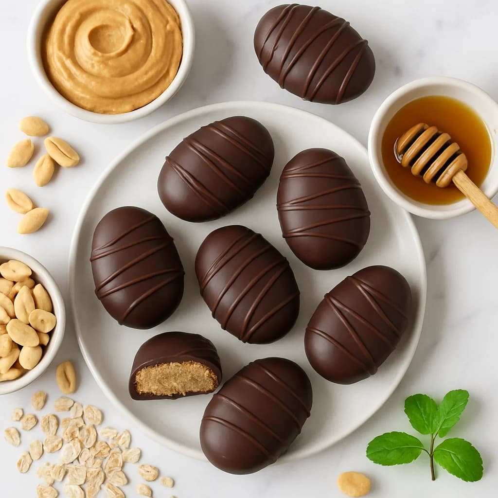 Homemade Peanut Butter Eggs (Healthy, No-Bake and Naturally Sweetened)