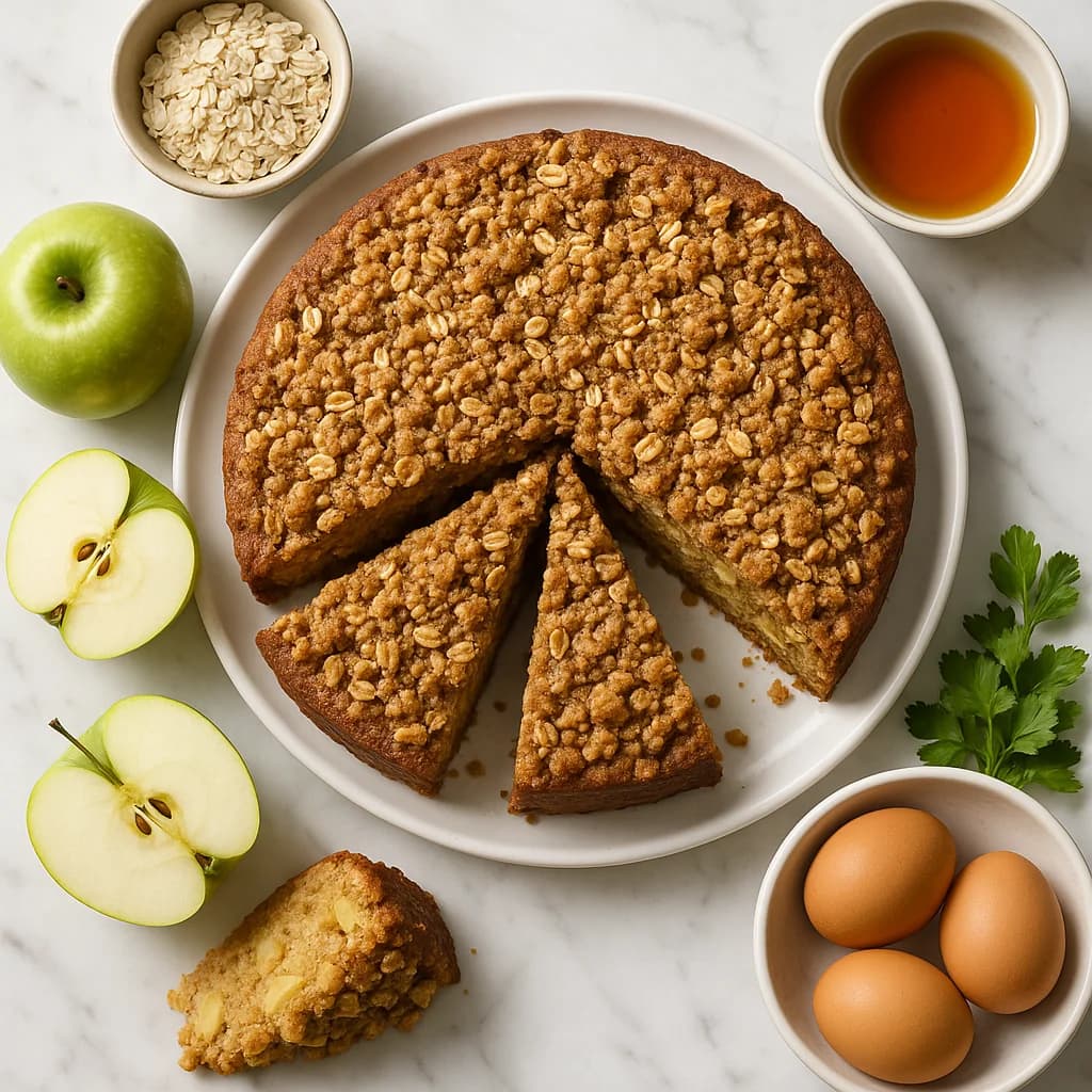 Healthy Irish Apple Cake Recipe with Oat Streusel Topping
