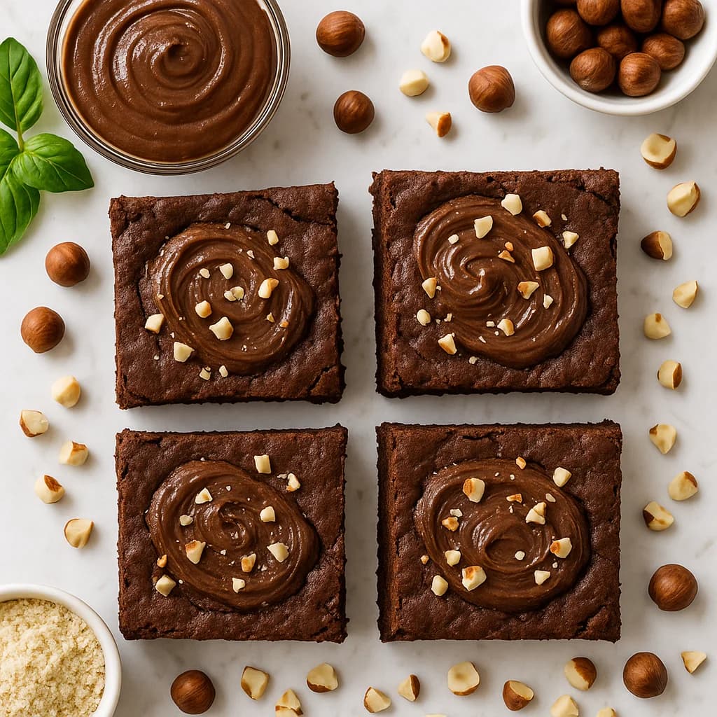 Keto Chocolate Hazelnut Spread Brownies (Fudgy, Low-Carb & Gluten-Free)