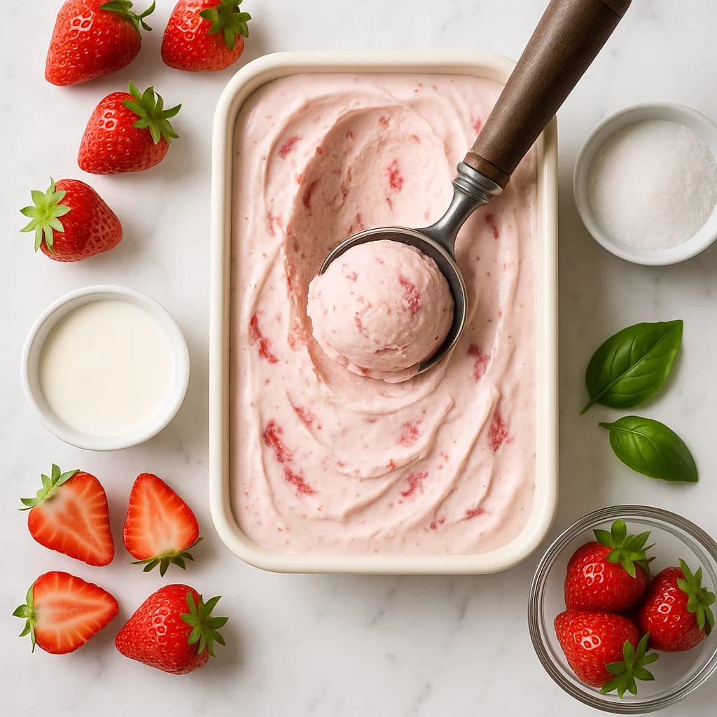 Keto Strawberry Ice Cream No Churn (Creamy & Sugar-Free)