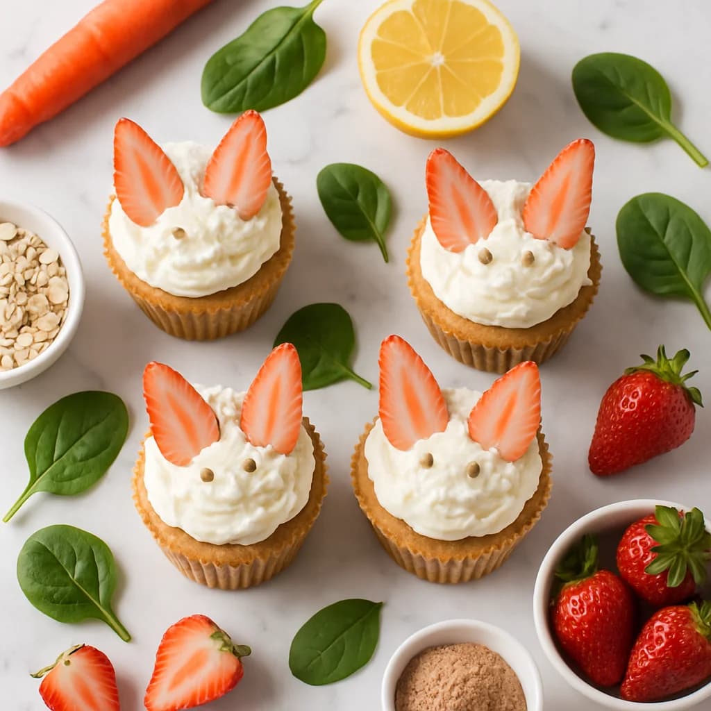 Light Bunny Cupcakes (Low Calorie, High Fibre Easter Treat)