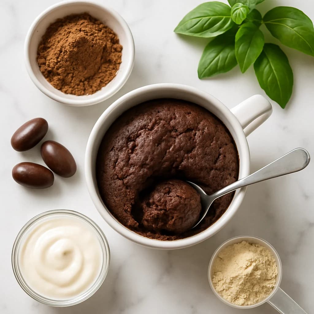 Low Calorie Chocolate Mug Cake with Protein Powder (Under 200 Calories!)