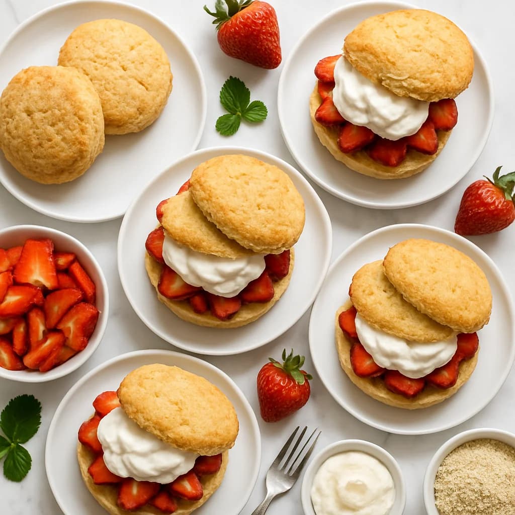 Low Carb Strawberry Shortcake with Almond Flour Biscuits