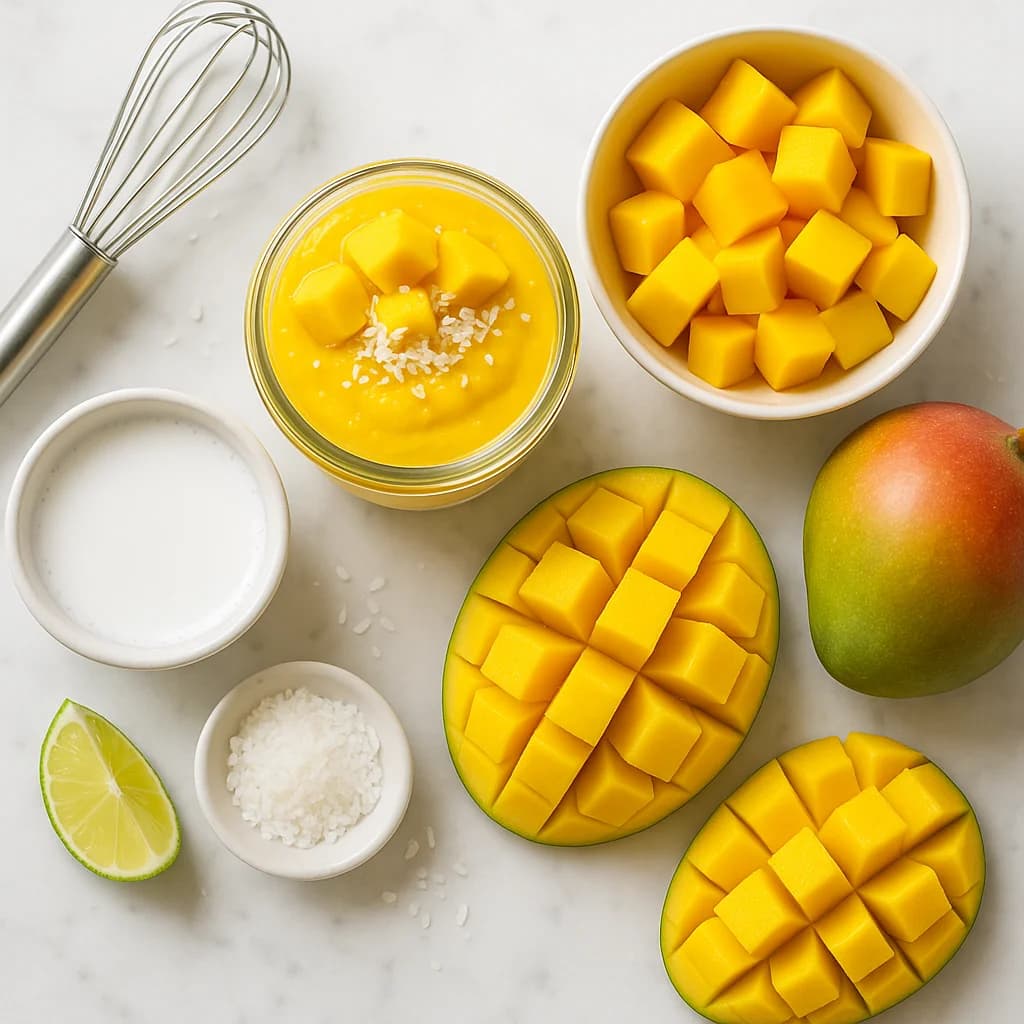 Mango Cream Dessert with Coconut Milk (No Sugar, No Bake)