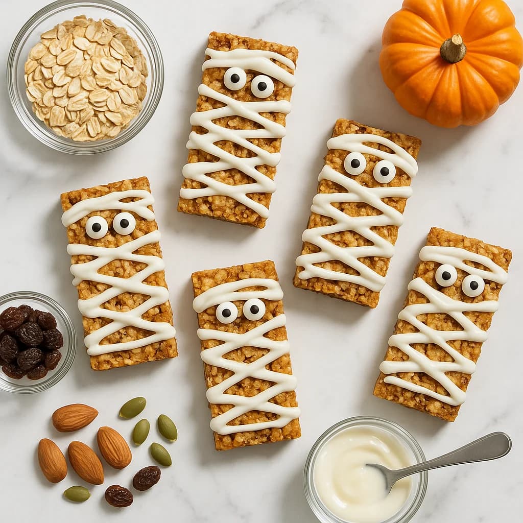Mummy Granola Bars: Healthy Halloween Treats Kids Will Love