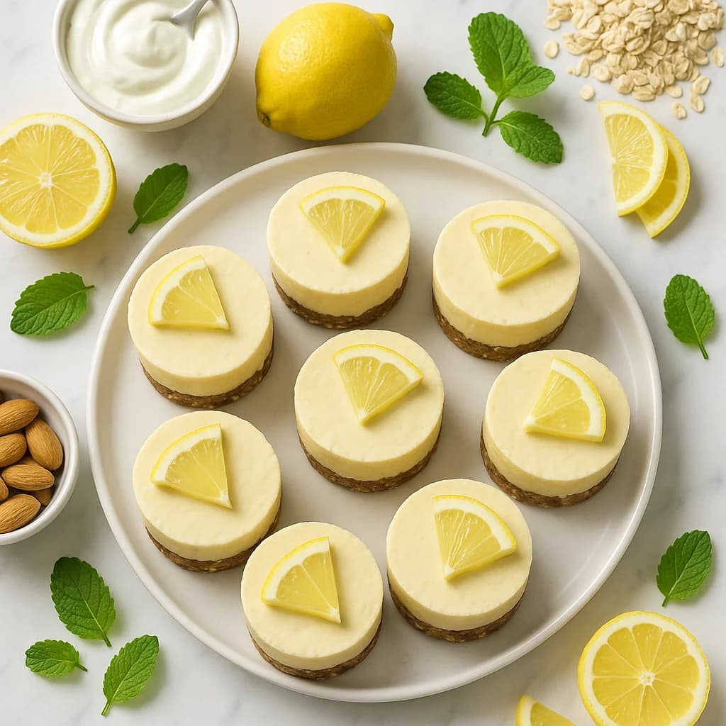 No Bake Lemon Cheesecake Bites (Healthy, High Protein)