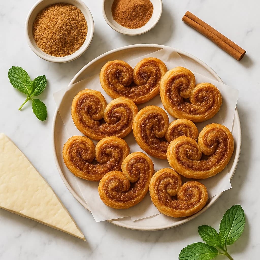 Healthy Palmiers Recipe: Puff Pastry French Cookies with Coconut Sugar and Cinnamon