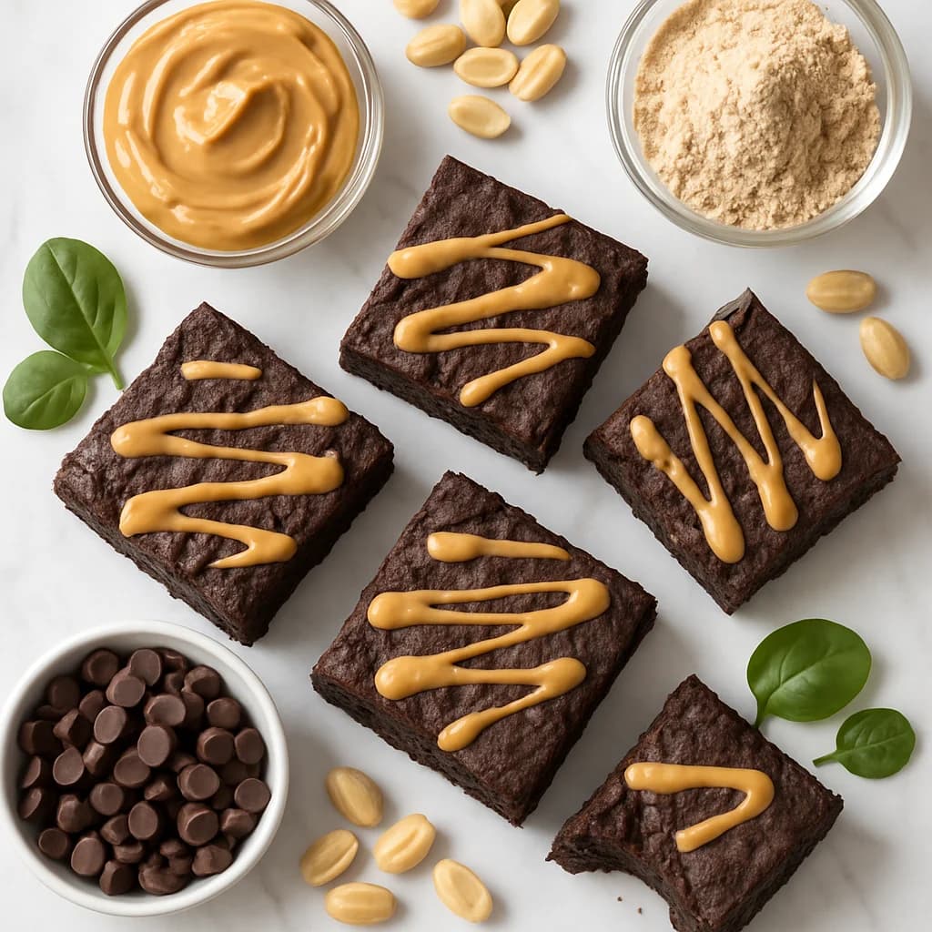 Fudgy Peanut Butter Protein Brownies (Dairy Free)