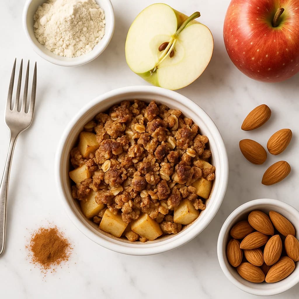 Protein Apple Crisp for One (Healthy Single Serving Dessert)