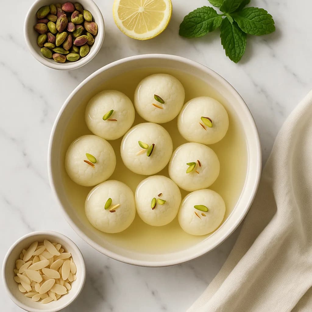Rasgulla Soft Cottage Cheese Balls Recipe with Reduced Sugar Syrup