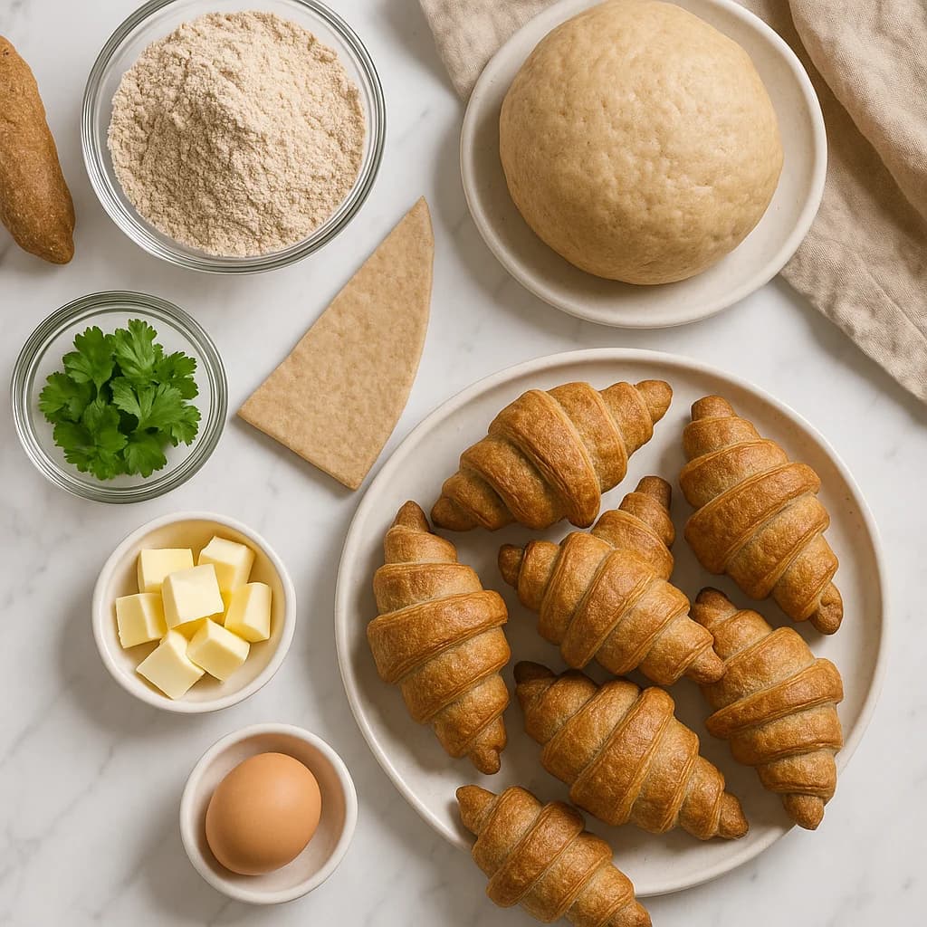 Shortcut Croissant Recipe Homemade Easy: Whole Wheat Flaky Crescents