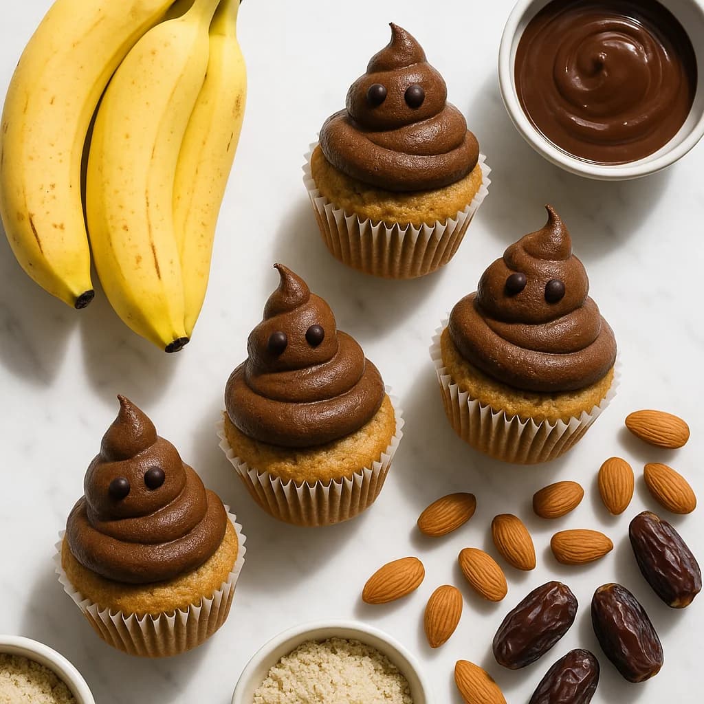 Spooky Banana Cupcakes with Chocolate Paleo Vegan Ghost Frosting